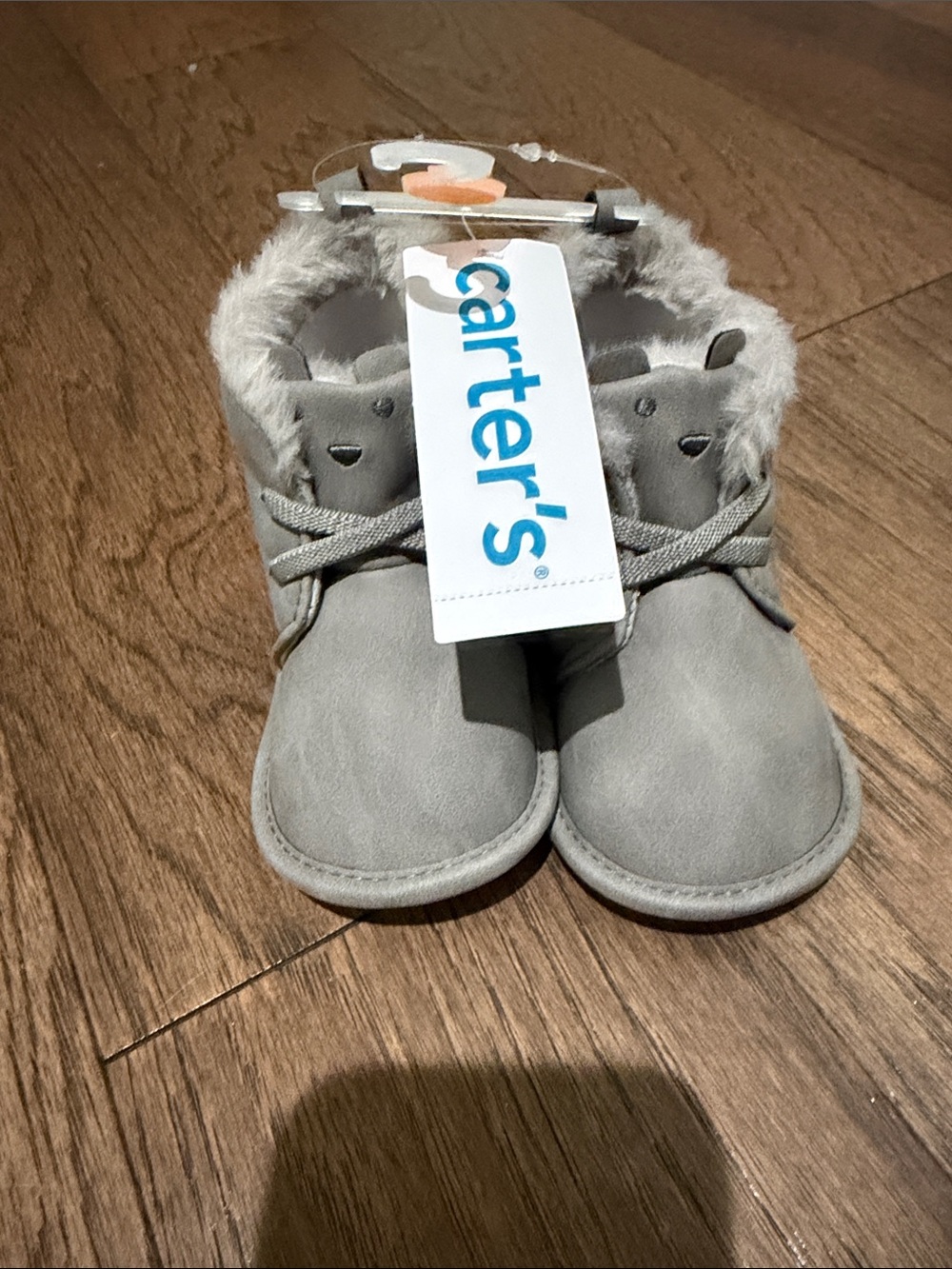 Carter's Light Gray Faux-Fur Lined Toddler Boots